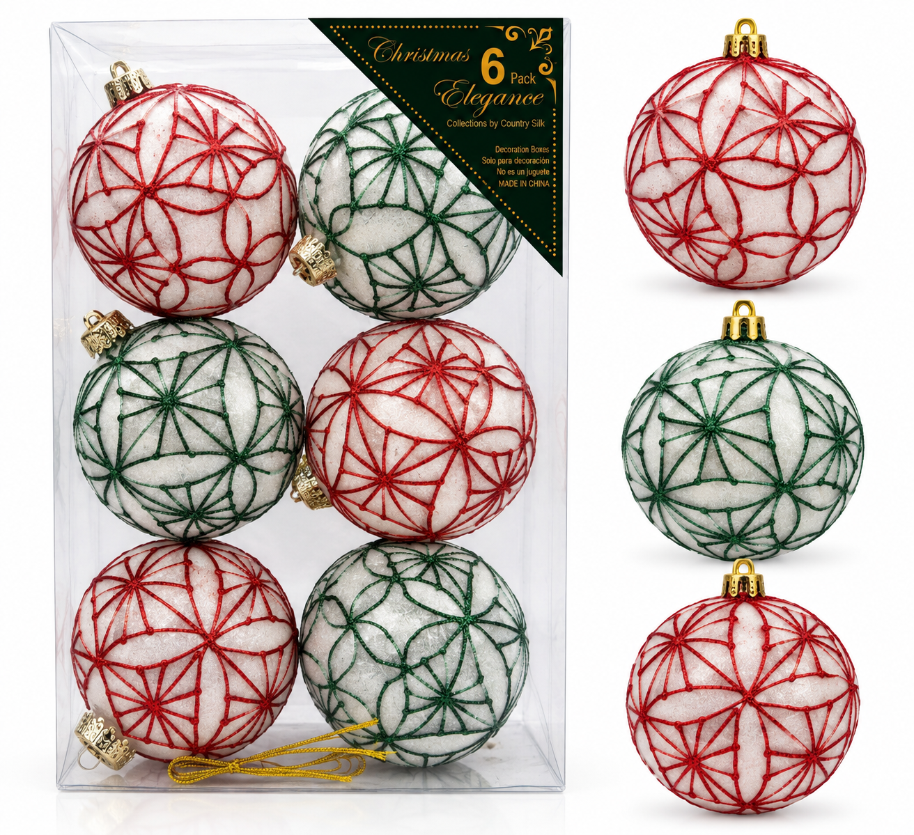 Esferas Navideñas | Set de 6 - Variedad a Escoger