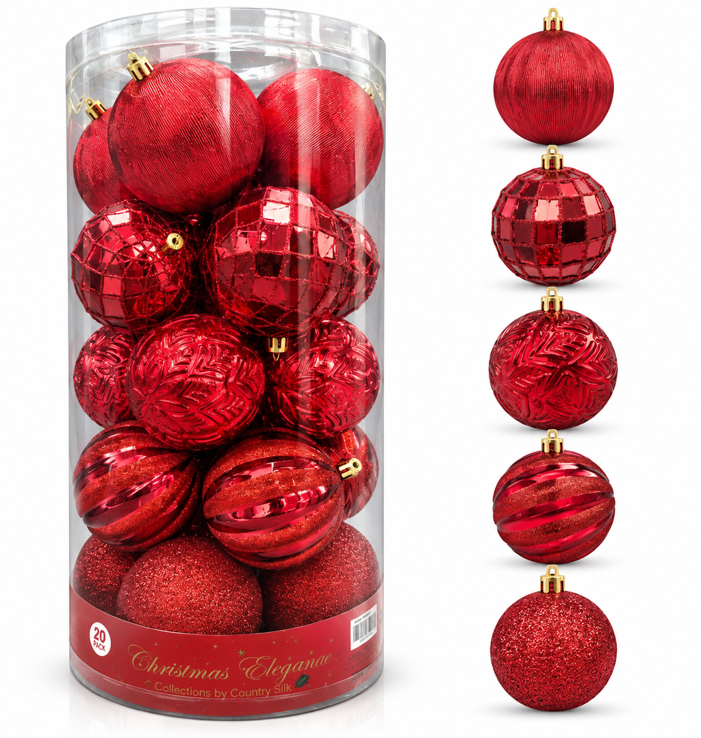 Esferas Navideñas | Set de 20 – Variedad de Estilos
