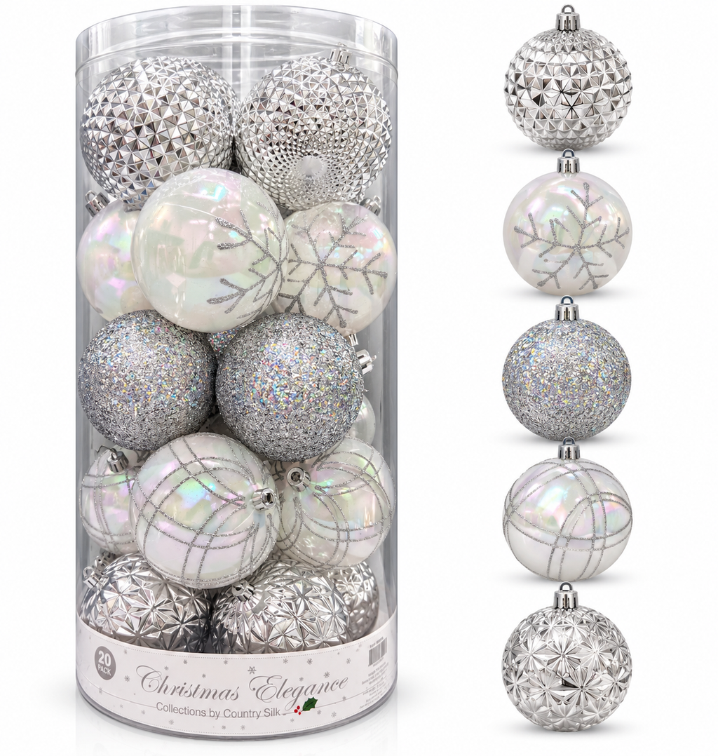 Esferas Navideñas | Set de 20 – Variedad de Estilos
