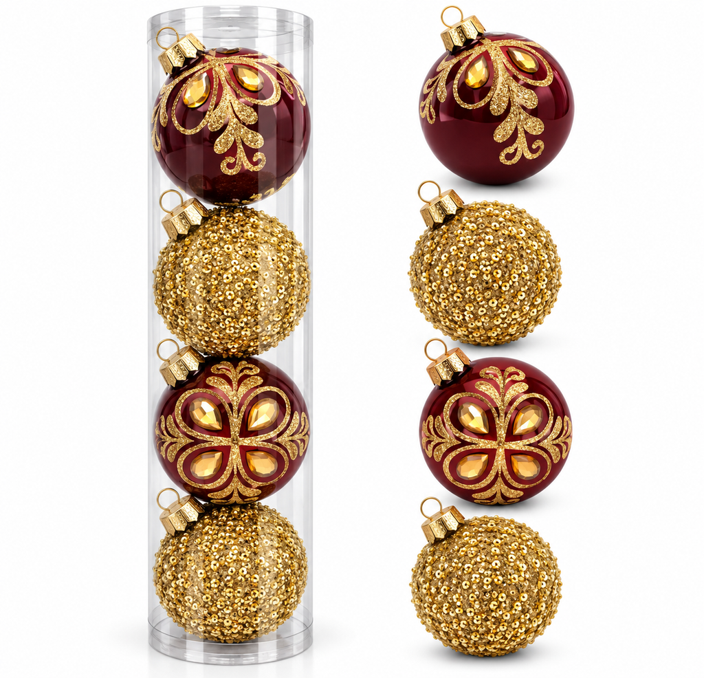 Esferas Navideñas | Set de 4 - Variedad a Escoger