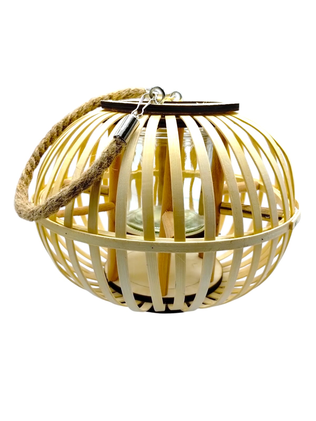 Bamboo Lantern with Glass