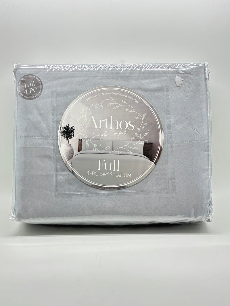 Full Basic 4PC Bed Sheet Set - Full Size (colores a escoger)