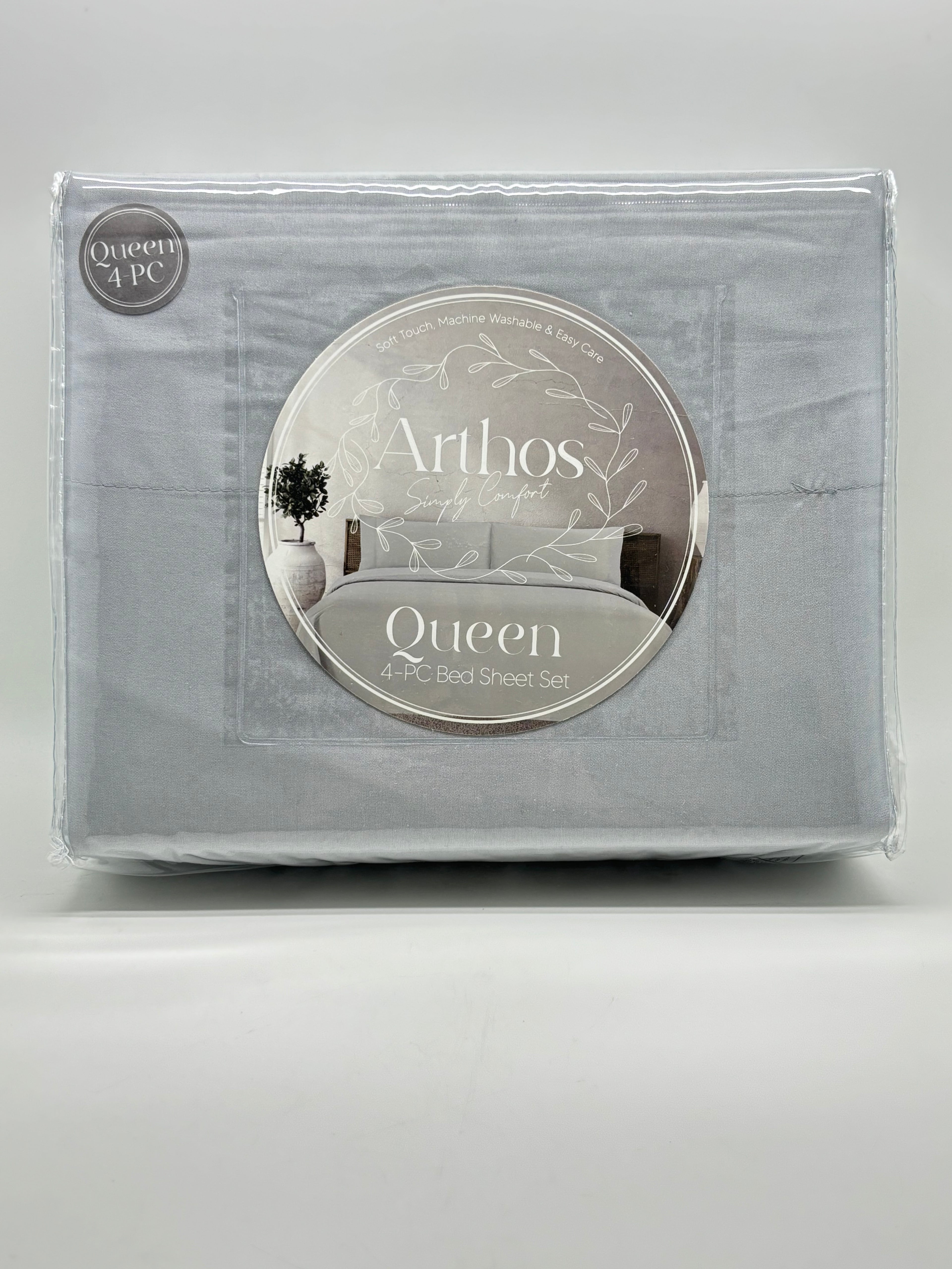 Queen Basic 4PC Bed Sheet Set - Queen Size (colores a escoger)