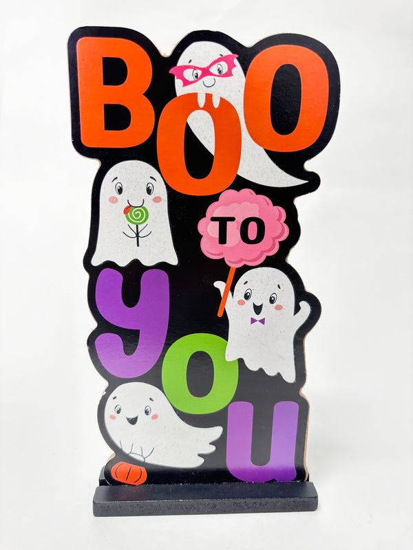 Halloween-  Decoración de fantasmas para mesa (Boo To You)