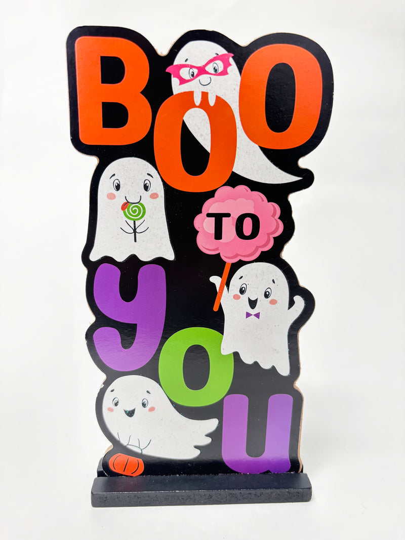 Halloween-  Decoración de fantasmas para mesa (Boo To You)
