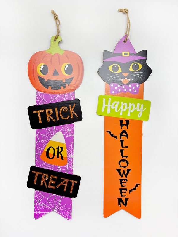 Halloween - 15" Wooden Wall Decor (styles to choose from)