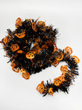 Halloween- Guirnalda 9' con detalles de calabazas (colores a escoger)