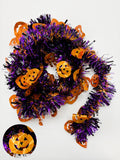 Halloween- Guirnalda 9' con detalles de calabazas (colores a escoger)