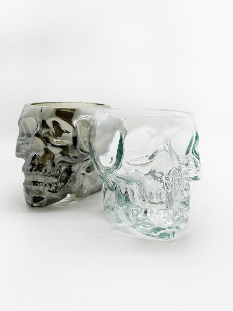 Halloween- Envase de calavera en cristal (color a escoger)
