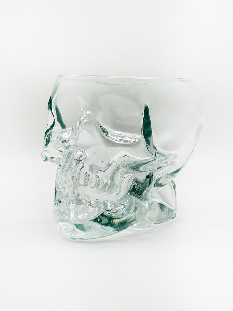 Halloween- Envase de calavera en cristal (color a escoger)