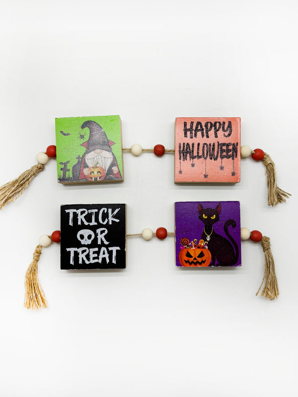 Halloween- Decoración de madera para mesa (estilo a escoger)