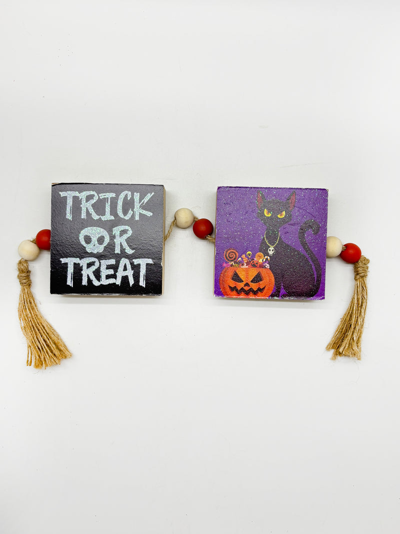Halloween- Decoración de madera para mesa (estilo a escoger)
