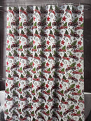 Navidad - Cortina de ducha estampada (patrón de carro con árbol)