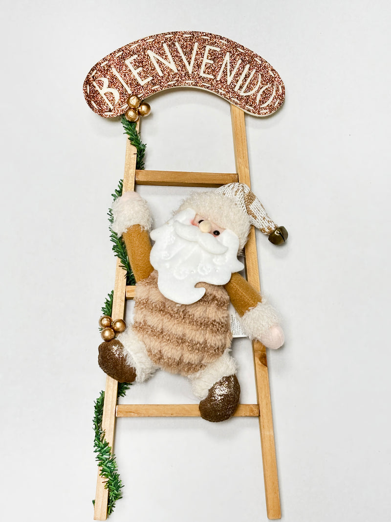 Navidad - Decoración de escalera con peluche 17"x6" (estilo a escoger)