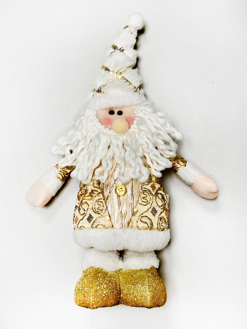 Navidad - Peluche dorado y blanco 14"x6" (estilo a escoger)