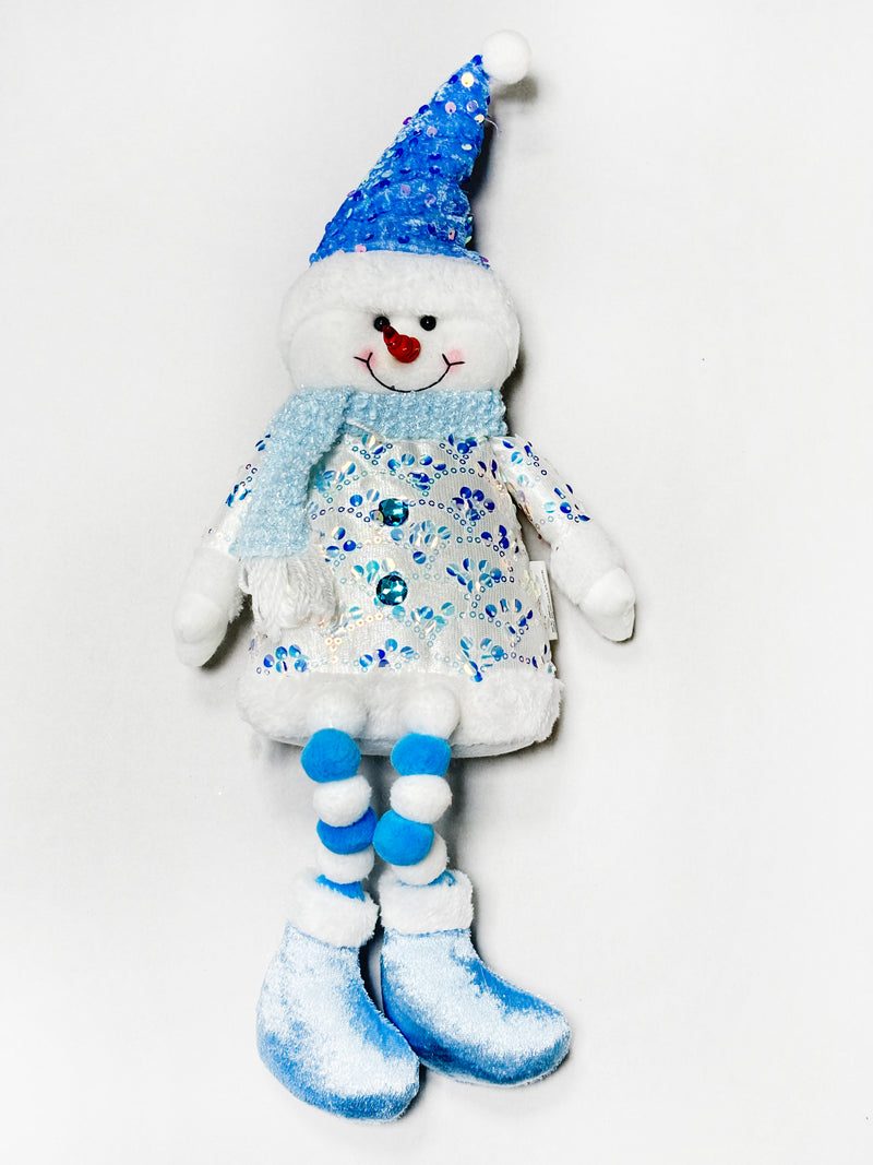 Navidad - Decoración azul para mesa 17"x6" (estilo a escoger)