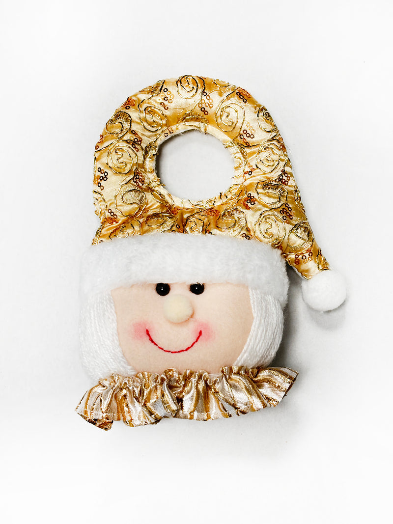 Navidad - Decoración dorada 8"x5" (estilo a escoger)