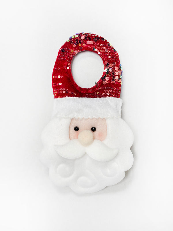 Navidad - Decoración de peluche con lentejuelas 6"x4" (estilo a escoger)
