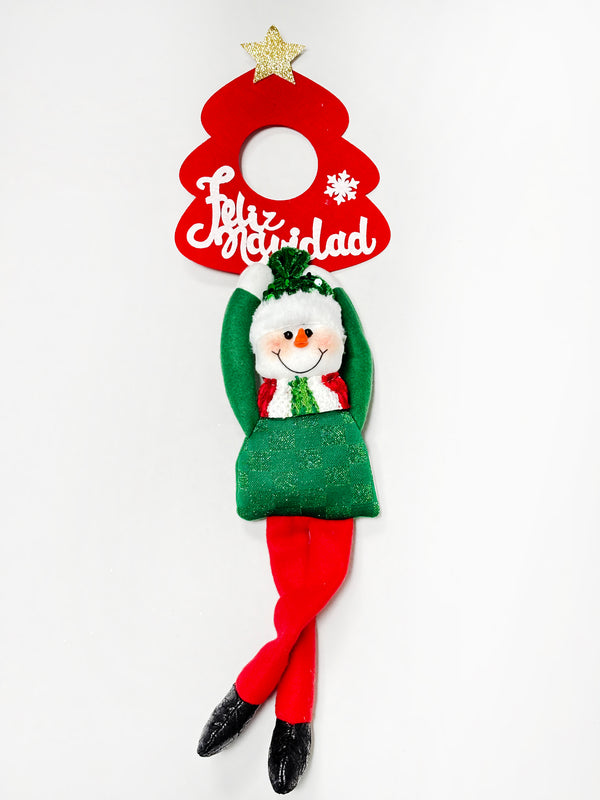 Navidad - Decoración colgante de peluche para navidad 21"x5" (estilo a escoger)