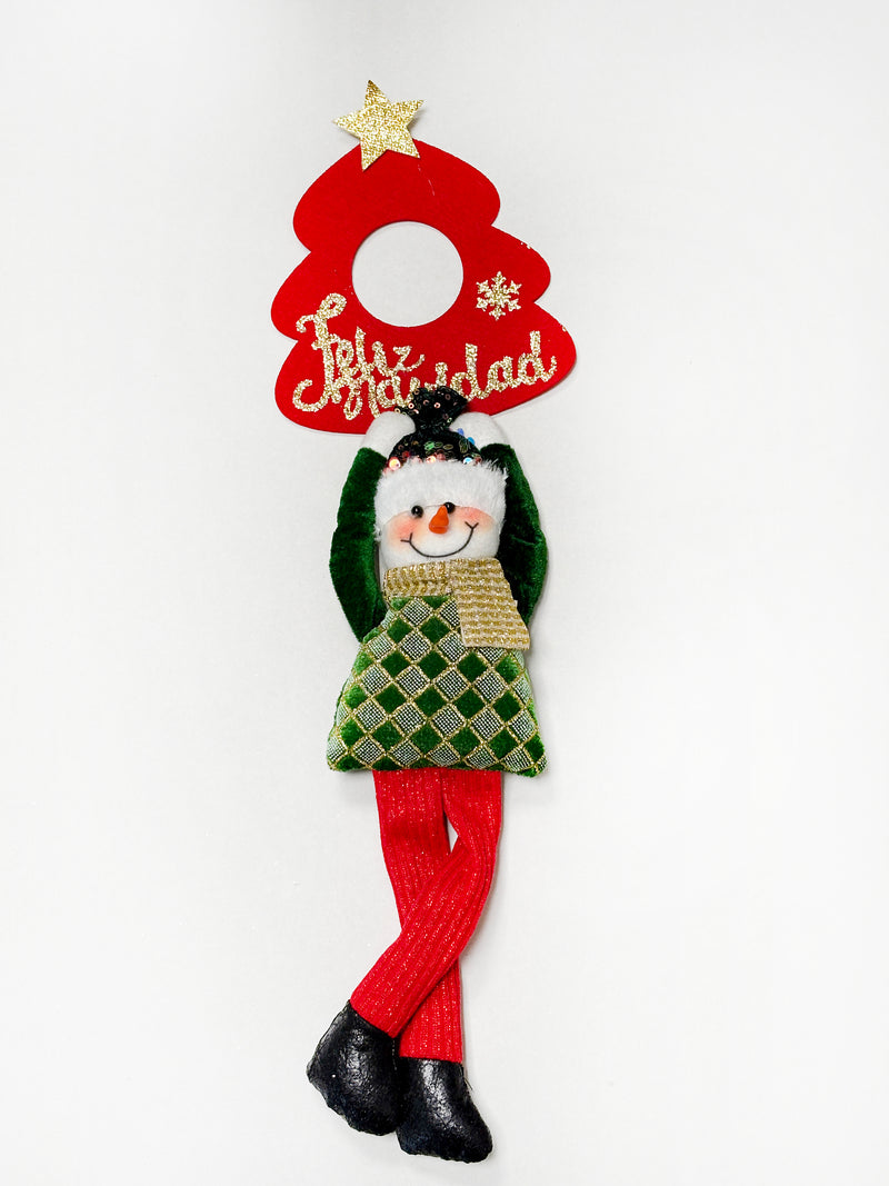 Navidad - Decoración colgante de peluche 21"x5" (estilo a escoger)