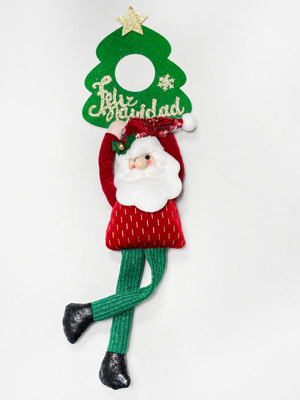 Navidad - Decoración colgante de peluche 21"x5" (estilo a escoger)