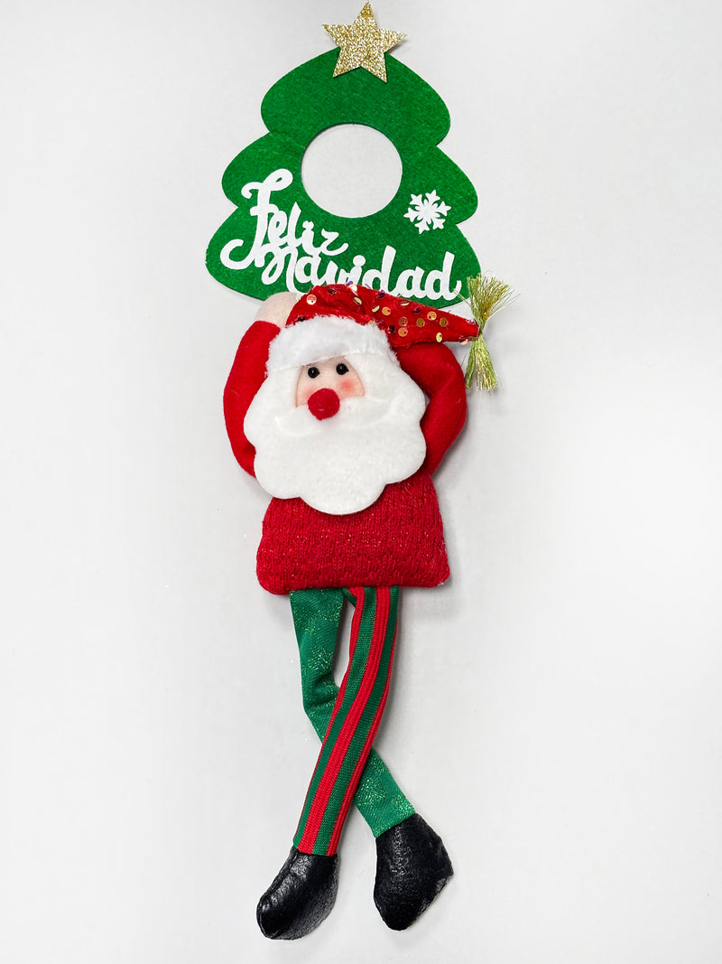 Navidad - Decoración colgante de peluche para navidad 21"x5" (estilo a escoger)