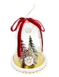 Navidad - Ornamento campana con escena navideña en interior (color a escoger)