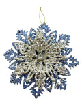 Navidad - Ornamento copo de nieve 6"x6" (color a escoger)