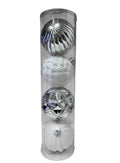 Navidad - 4 PC esferas 6.5" variante plata (color a escoger)