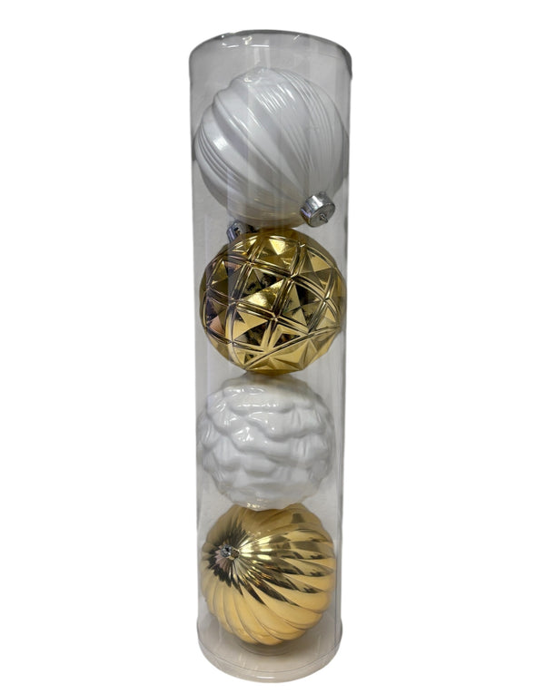 Navidad - 4 PC esferas 6.5" variante dorado (color a escoger)