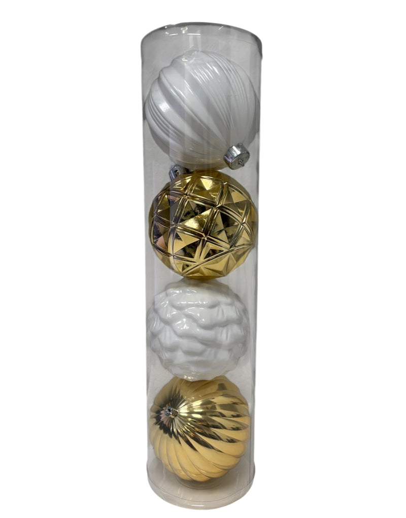 Navidad - 4 PC esferas 6.5" variante dorado (color a escoger)