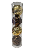 Navidad - 4 PC esferas 6.5" variante dorado (color a escoger)