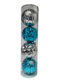 Navidad - 4 PC esferas 6.5" variante plata (color a escoger)