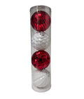 Navidad - 4 PC esferas 6.5" variante rojo (color a escoger)