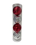 Navidad - 4 PC esferas 6.5" variante rojo (color a escoger)