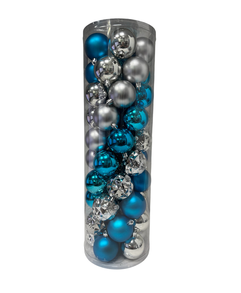 Navidad - 50 PC esferas 3" variante plata (colores a escoger)