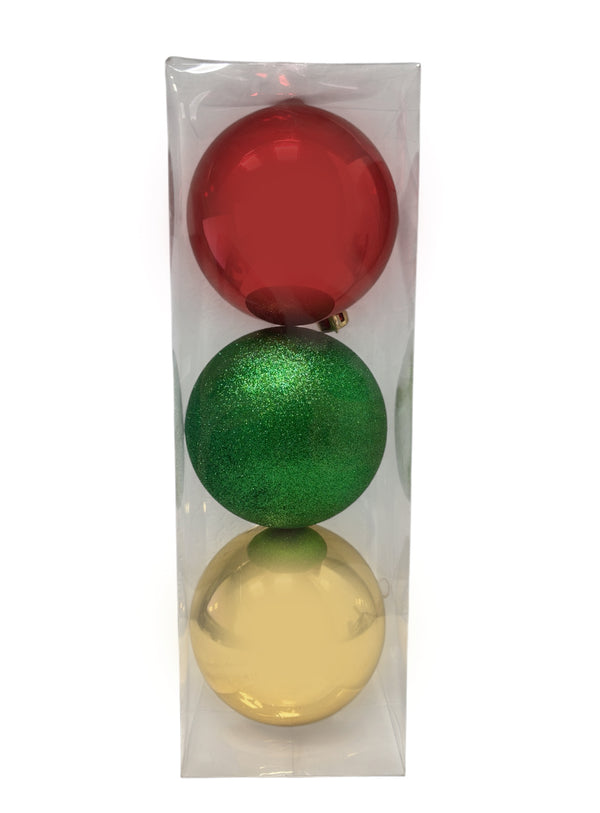Navidad - 3 PC esferas 7.5"  (color a escoger)
