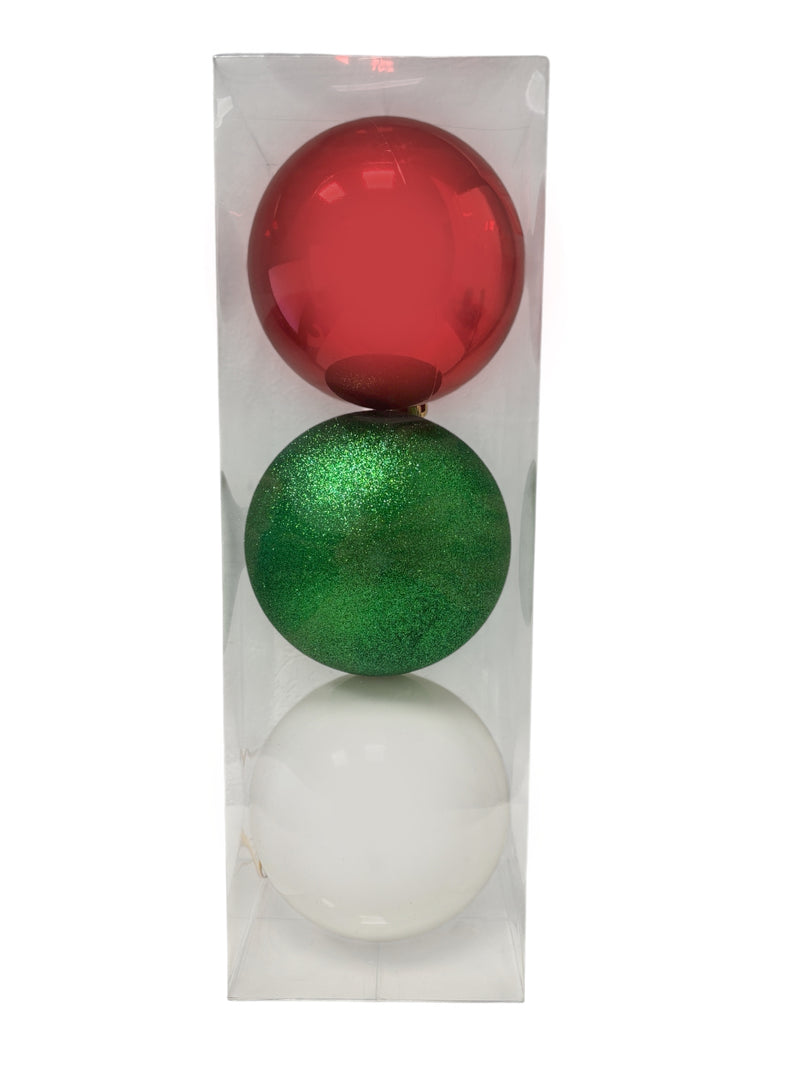 Navidad - 3 PC esferas 7.5"  (color a escoger)