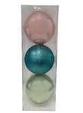 Navidad - 3 PC esferas 7.5" variante rosado (color a escoger)