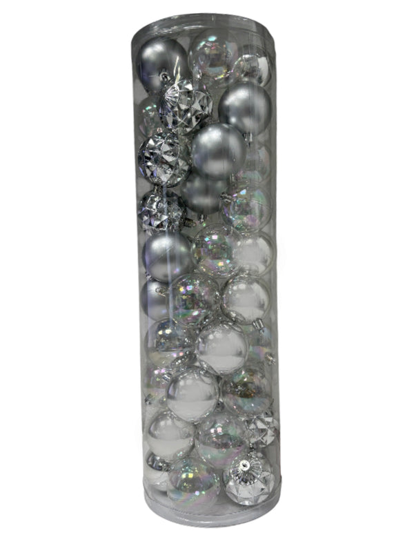 Navidad - 50 PC esferas 3" variante plata (colores a escoger)