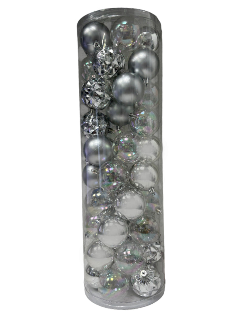 Navidad - 50 PC esferas 3" variante plata (colores a escoger)