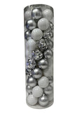 Navidad - 50 PC esferas 3" variante plata (colores a escoger)