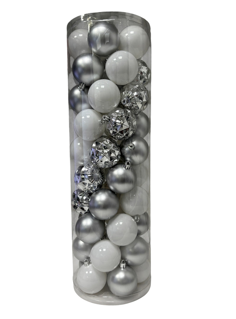 Navidad - 50 PC esferas 3" variante plata (colores a escoger)