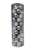 Navidad - 50 PC esferas 3" variante plata (colores a escoger)