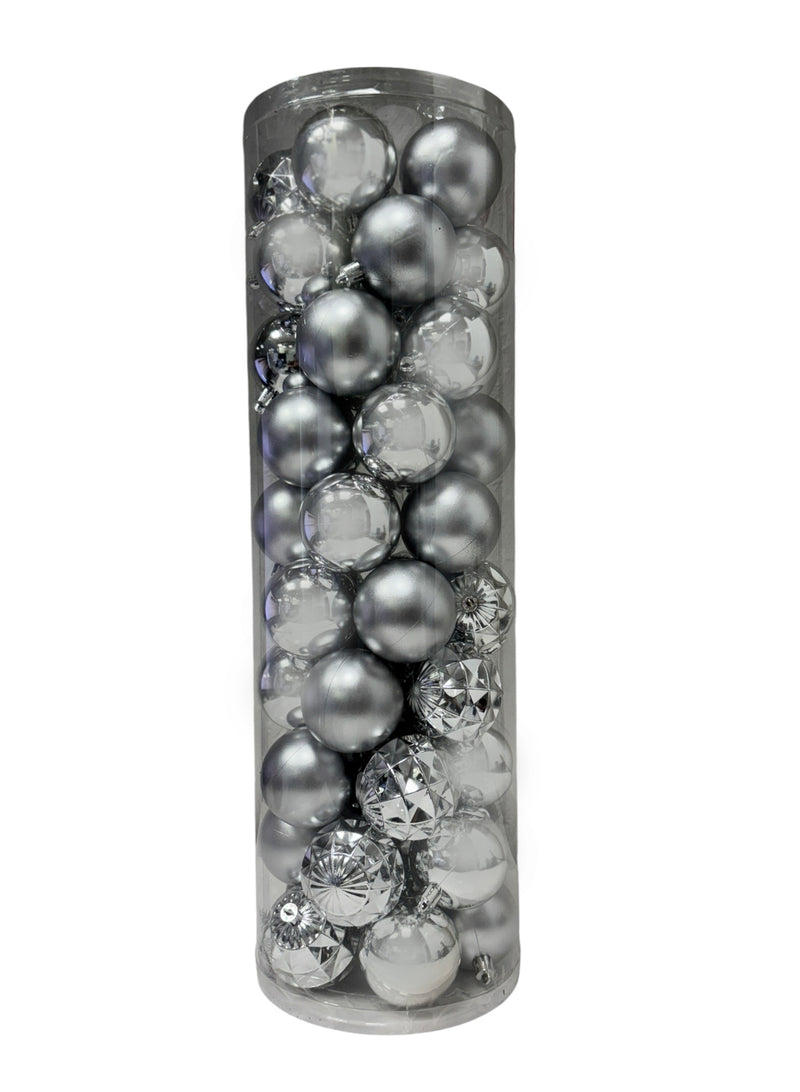 Navidad - 50 PC esferas 3" variante plata (colores a escoger)