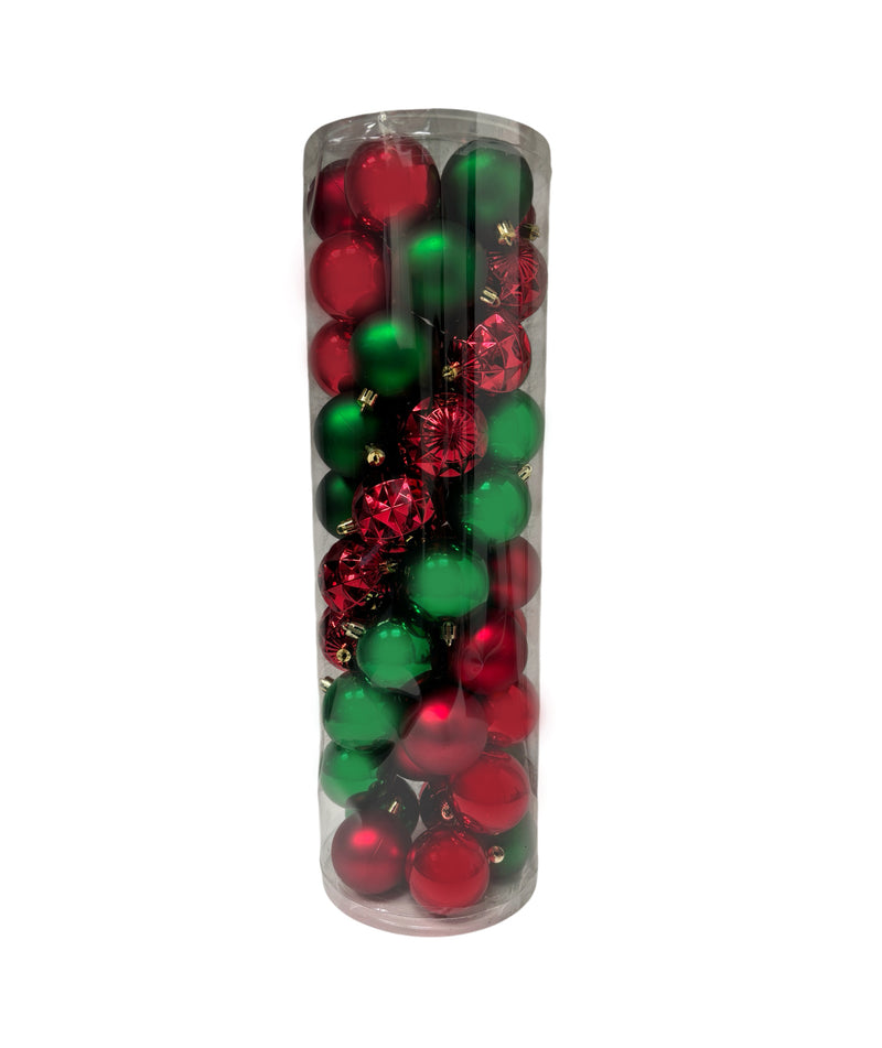 Navidad - 50 PC esferas 3" variante rojo (colores a escoger)