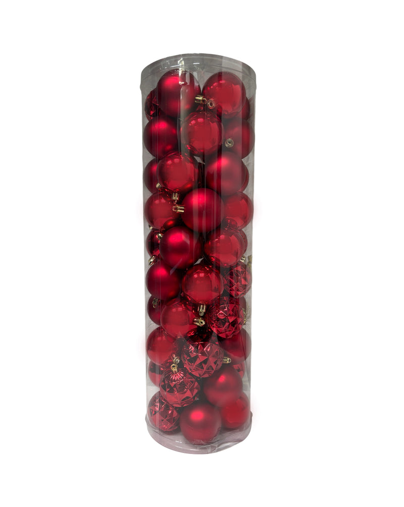 Navidad - 50 PC esferas 3" variante rojo (colores a escoger)