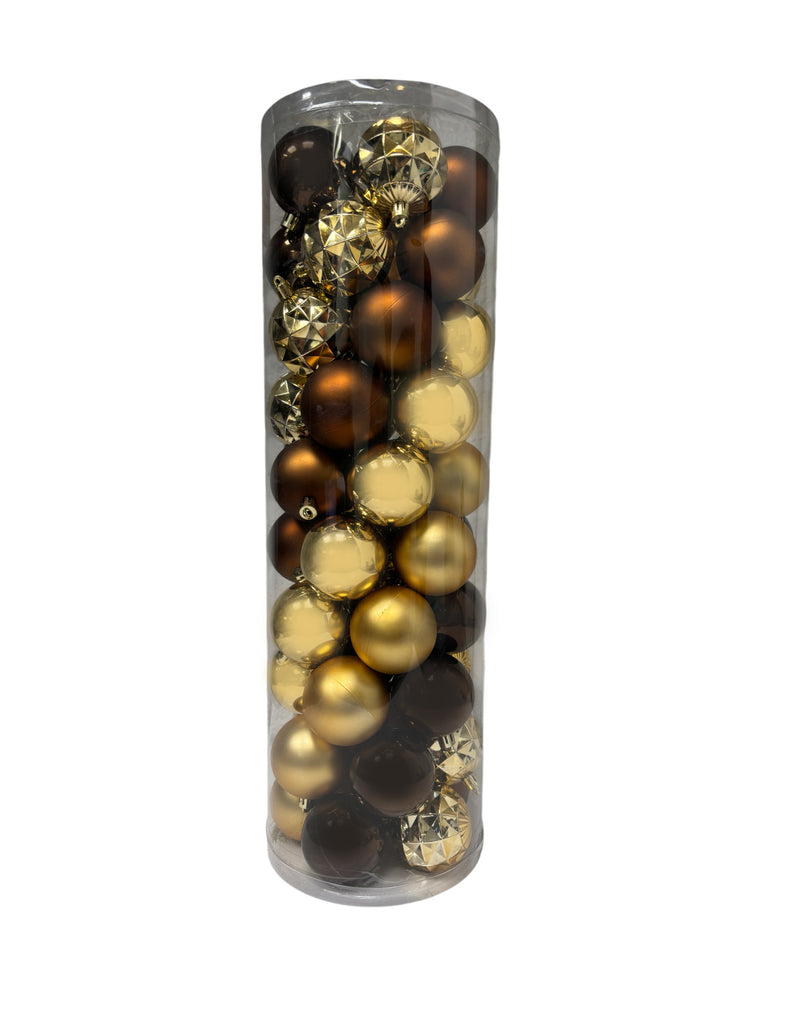 Navidad - 50 PC esferas 3" variante dorado (colores a escoger)