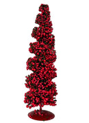 Navidad - Decoración de árbolito delgado de navidad con base de metal 19"x4" (color a escoger)