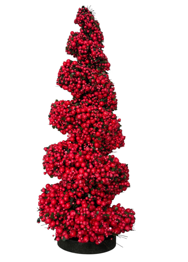 Navidad - Decoración de árbolito grueso de navidad con base de metal 19"X6" (color a escoger)
